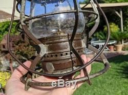 Southern Pacific 1892 A&w Railroad Lantern Matching Cast 6 Ext. Base Globe Nice