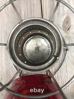 Southern Railway Lantern, Marked Red Globe and Lid, Very Clean