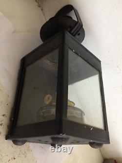 Southern Railway Stamped S(e)r Station Clam Top Square Hand Lamp 1950 & Burner