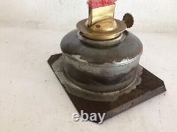 Southern Railway Stamped S(e)r Station Clam Top Square Hand Lamp 1950 & Burner