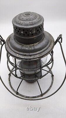 Spry 1909 Adams & Westlake Tall Globe Railroad Lantern Super Rare Ry Marking