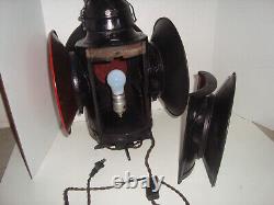St Louis San Francisco Railroad Lantern Handlan Antique 4 Way Signal Lamp
