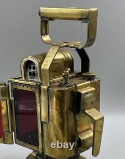 Stunning Vintage Brass French SNCF Railway Lamp