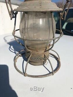 T & P clear globe, Adlake The Adams & Westlake Co. Railroad lantern Vintage