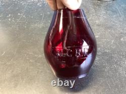 THE ADAMS 1909 MICHIGAN CENTRAL RAILROAD LANTERN WithEMB. (M. C. R. R.) RED GLOBE