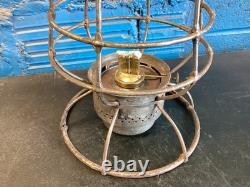 THE ADAMS 1909 MICHIGAN CENTRAL RAILROAD LANTERN WithEMB. (M. C. R. R.) RED GLOBE