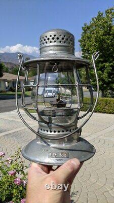 Tennessee Central C. T. Ham Bell Bottom Railroad Lantern Clear Etched Globe