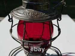 Terminal Railroad Association Of St Louis Handlan Lantern Red Cast TRRA Globe