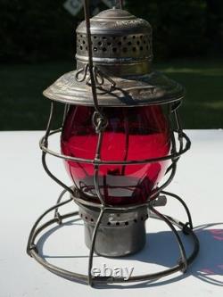 Terminal Railroad Association Of St Louis Handlan Lantern Red Cast TRRA Globe
