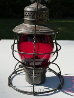 Terminal Railroad Association Of St Louis Handlan Lantern Red Cast TRRA Globe