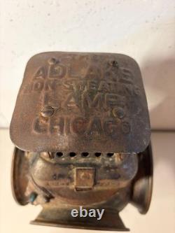 The ADLAKE Non-Sweating Lamp Chicago Railroad Train Switch Lantern