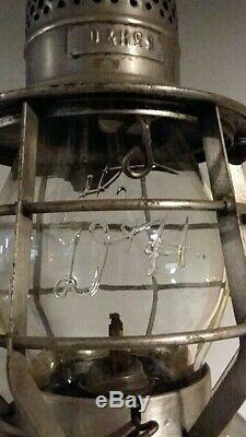 The D & H RAILROAD Co. Lantern 1900s Dressel fount V. G. C