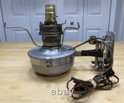 Two Aladdin Railroad Caboose Electric Oil Lamp Model 21 C Wall Mount Bracket 21C