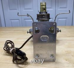 Two Aladdin Railroad Caboose Electric Oil Lamp Model 21 C Wall Mount Bracket 21C
