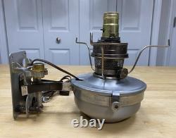 Two Aladdin Railroad Caboose Electric Oil Lamp Model 21 C Wall Mount Bracket 21C