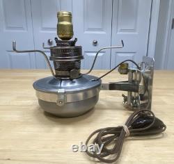 Two Aladdin Railroad Caboose Electric Oil Lamp Model 21 C Wall Mount Bracket 21C