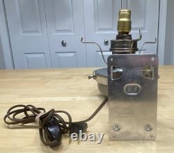 Two Aladdin Railroad Caboose Electric Oil Lamp Model 21 C Wall Mount Bracket 21C