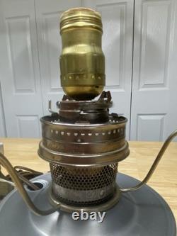 Two Aladdin Railroad Caboose Electric Oil Lamp Model 21 C Wall Mount Bracket 21C