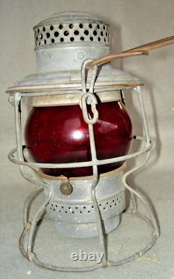 U. P. Railroad lantern RED lens Adams westlake co lantern