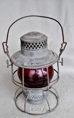 U. P. Railroad lantern RED lens Adams westlake co lantern