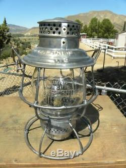 UNION PACIFIC RAILROAD LANTERN Clear Cast Overland Route Lantern Globe