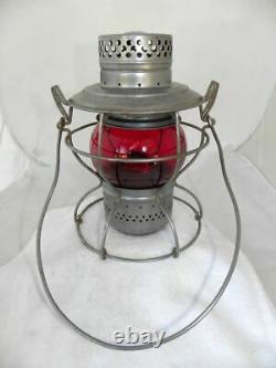 UNION PACIFIC RAILROAD LANTERN Signal Red Etched UP Lantern Globe