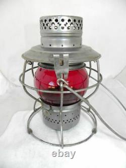 UNION PACIFIC RAILROAD LANTERN Signal Red Etched UP Lantern Globe