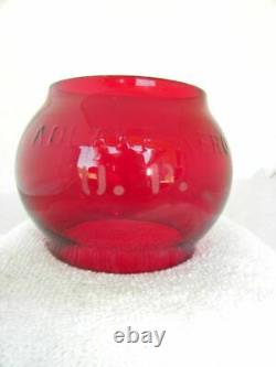 UNION PACIFIC RAILROAD LANTERN Signal Red Etched UP Lantern Globe