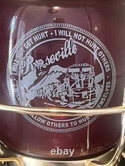 Union Pacific W. T. Kirkman Railroad Lantern Train Roseville Red Globe New