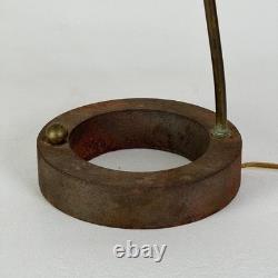 Unique Early 20th Century Industrial Table Lamp in Magical Railway Lantern Desig