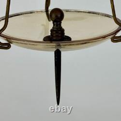 Unique Early 20th Century Industrial Table Lamp in Magical Railway Lantern Desig