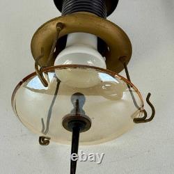 Unique Early 20th Century Industrial Table Lamp in Magical Railway Lantern Desig