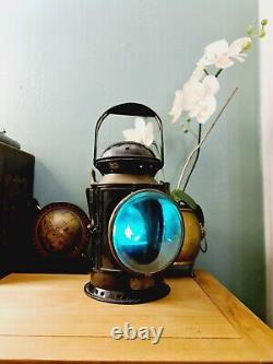 VERITAS LAMP WORKS Railway Lantern British Make Rare Vintage Signal Light