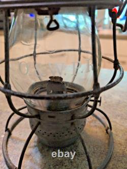 VERY RARE Antique Adlake Railroad Lantern O & W P Railway Oregon Water & Power