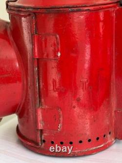 VINTAGE 3 Aspect LONDON TRANSPORT RAILWAY LAMP with BRASS BURNER