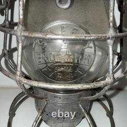 VINTAGE ADAMS & WESTLAKE (N. Y. C. R. R) NEW YORK CENTRAL RAILROAD LANTERN WithGLOBE