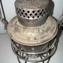 VINTAGE ADAMS & WESTLAKE (N. Y. C. R. R) NEW YORK CENTRAL RAILROAD LANTERN WithGLOBE