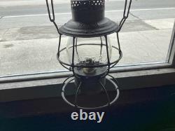 VINTAGE ADLAKE MICHIGAN CENTRAL RAILROAD LANTERN WithEMBOSSED (M. C. R. R.) GLOBE