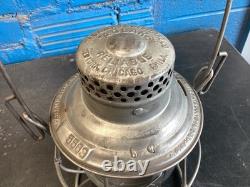 VINTAGE ADLAKE MICHIGAN CENTRAL RAILROAD LANTERN WithEMBOSSED (M. C. R. R.) GLOBE