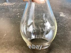 VINTAGE ADLAKE PENNSYLVANIA LINES RAILROAD LANTERN WithEMBOSSED PENN. LINES GLOBE