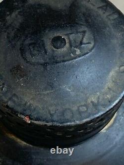 VINTAGE ANTIQUE Dietz RAILROAD LAMP Embossed Glass D756