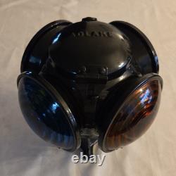 VINTAGE! Adlake Railroad Signal Lamp Blue Amber Kopp Glass Lenses A. A. R. Tested