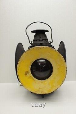 VINTAGE Antique DRESSEL Railroad Lantern 4Way Switch Signal Train Light USA MADE