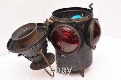 VINTAGE DRESSEL 4 WAY RAILROAD LANTERN Electric Signal Switch Lamp