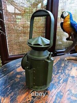 VINTAGE EASTLAKE RAILWAY LAMP. Un-issued, Ex MOD with Crows Foot Mark. Very Rare