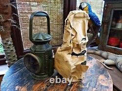 VINTAGE EASTLAKE RAILWAY LAMP. Un-issued, Ex MOD with Crows Foot Mark. Very Rare