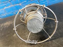 VINTAGE HANDLAN FRISCO RAILROAD LANTERN WithEMBOSSED FRISCO CORNING GLOBE