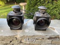 VINTAGE LOT (4) Railroad Lanterns From NY, NEW HAVEN & HARTFORD RAILROAD LINE