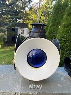 VINTAGE LOT (4) Railroad Lanterns From NY, NEW HAVEN & HARTFORD RAILROAD LINE