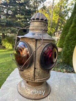 VINTAGE LOT (4) Railroad Lanterns From NY, NEW HAVEN & HARTFORD RAILROAD LINE